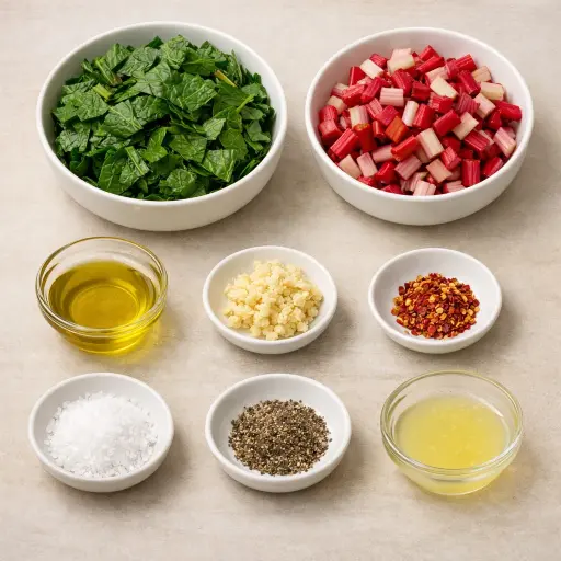 Ingredients for Sauteed Garden Greens