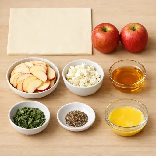 Ingredients for Savory Apple and Sage Tart
