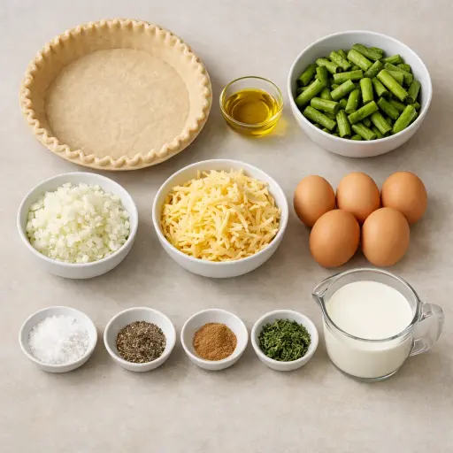 Ingredients for Savory Asparagus and Gouda Quiche