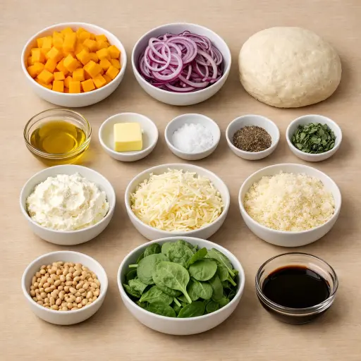 Ingredients for Savory Autumn Harvest Pizza