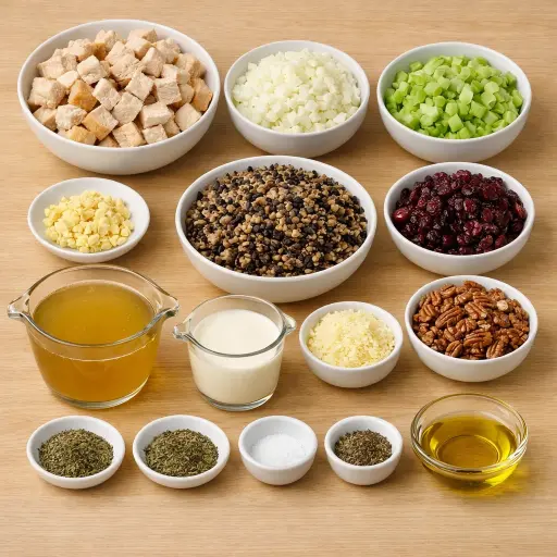Ingredients for Savory Autumn Turkey Casserole