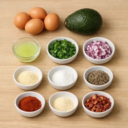 Ingredients for Savory Avocado Deviled Eggs