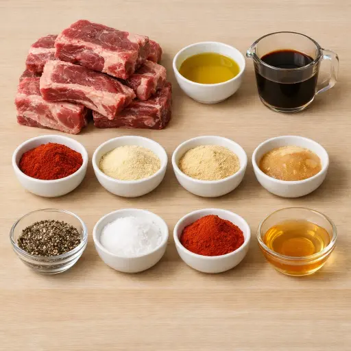 Ingredients for Savory Baked Beef Ribs