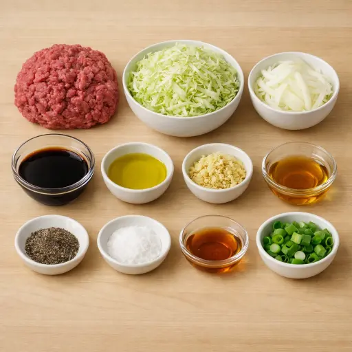Ingredients for Savory Beef and Cabbage Stir-Fry