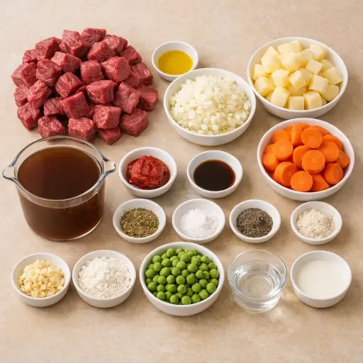 Ingredients for Savory Beef Stew