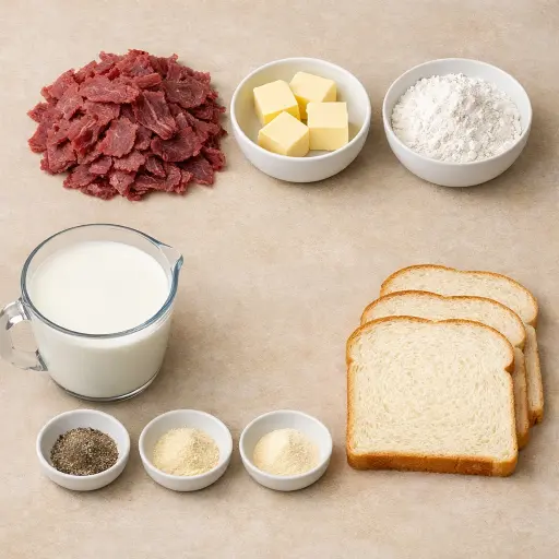 Ingredients for Savory Beef Toast