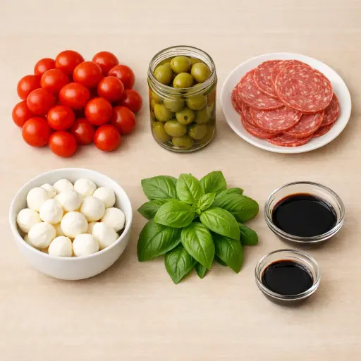 Ingredients for Savory Bites on Sticks