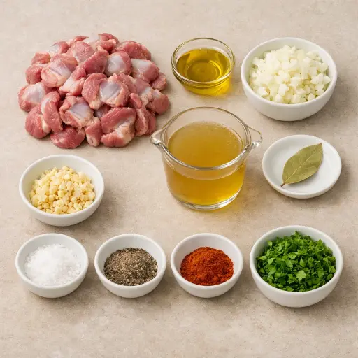 Ingredients for Savory Braised Chicken Gizzards
