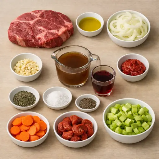 Ingredients for Savory Braised Chuck Steak