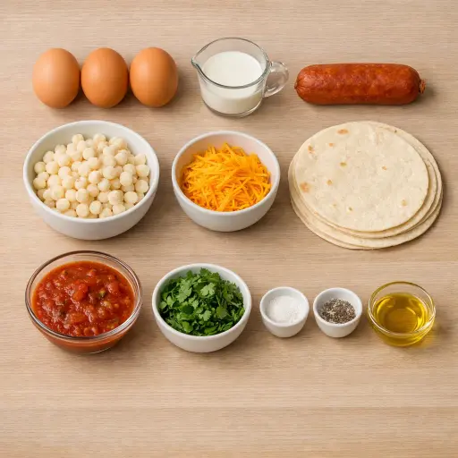 Ingredients for Savory Breakfast Tacos