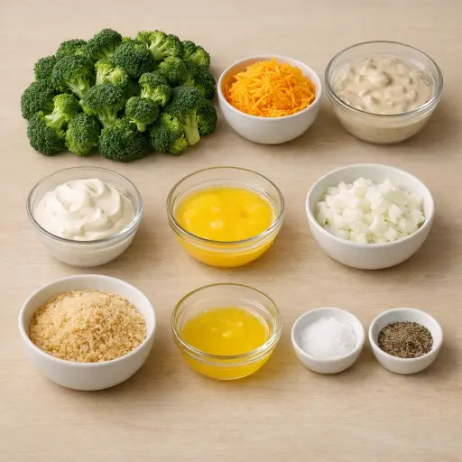 Ingredients for Savory Broccoli Bake