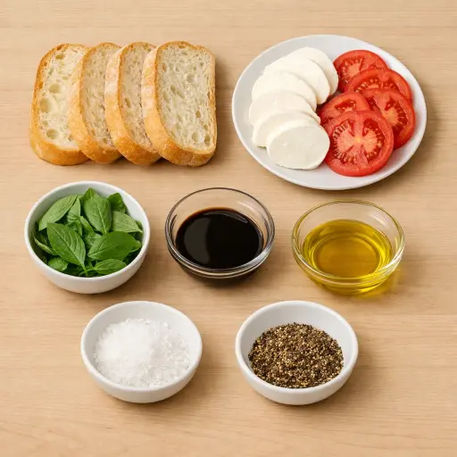 Ingredients for Savory Caprese Sandwiches