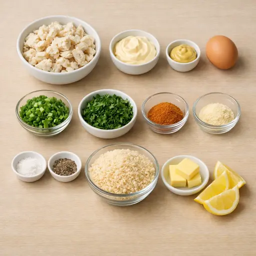 Ingredients for Savory Chesapeake Bay Crab Cakes