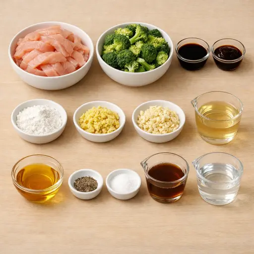 Ingredients for Savory Chicken and Broccoli