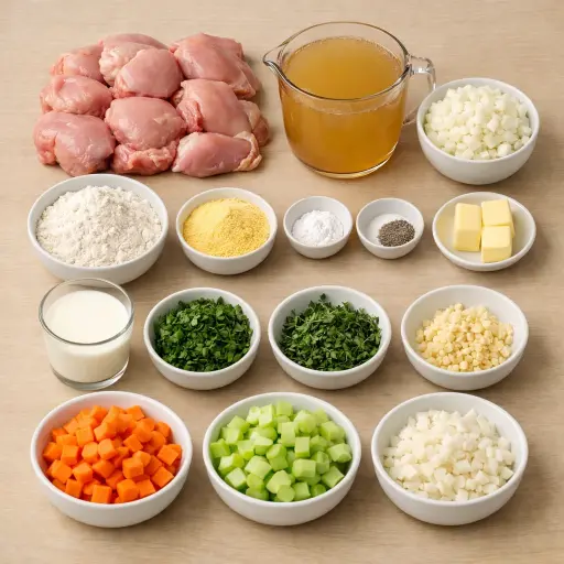 Ingredients for Savory Chicken and Herb Dumplings