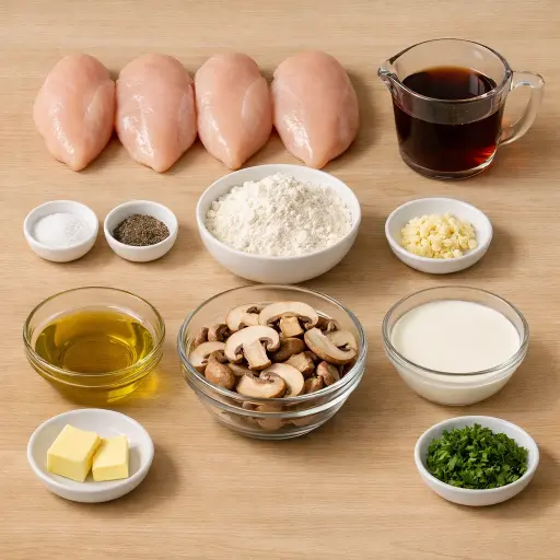 Ingredients for Savory Chicken Marsala
