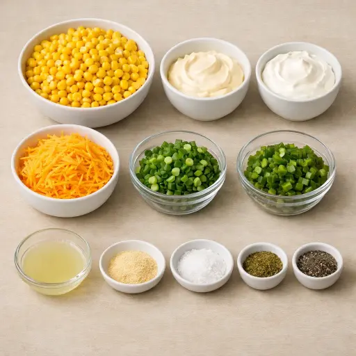 Ingredients for Savory Corn Delight Dip