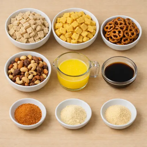Ingredients for Savory Crunch Mix
