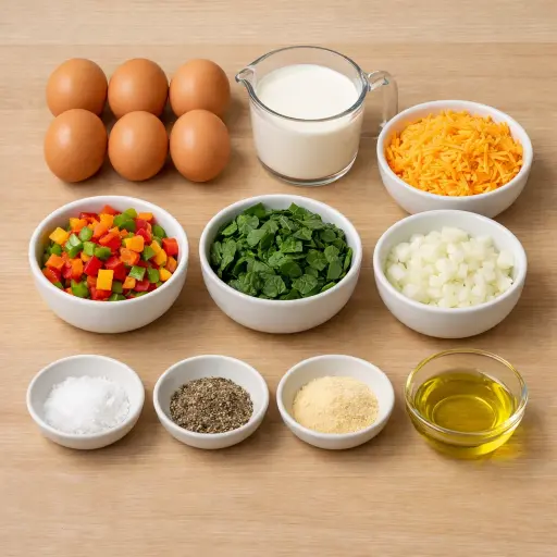 Ingredients for Savory Egg Bake