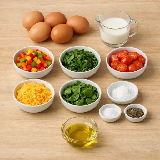 Ingredients for Savory Garden Egg Muffins