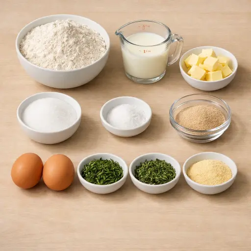 Ingredients for Savory Garlic Herb Crescent Rolls