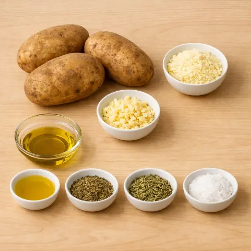 Ingredients for Savory Garlic Herb Potatoes