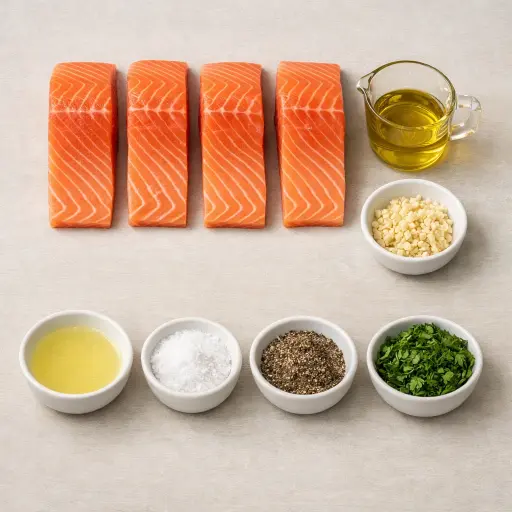 Ingredients for Savory Garlic Salmon Delight