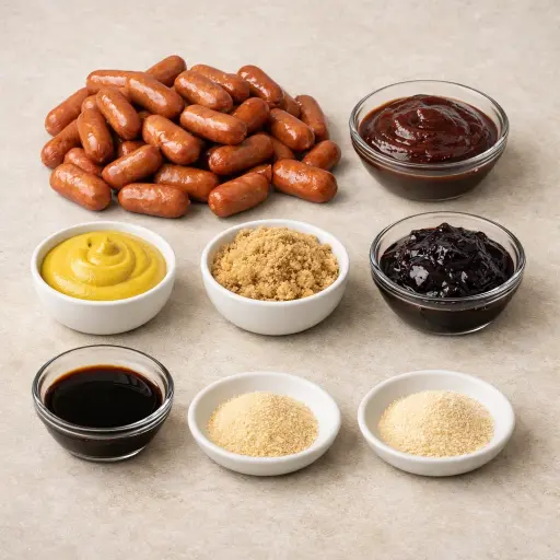 Ingredients for Savory Glazed Mini Sausages