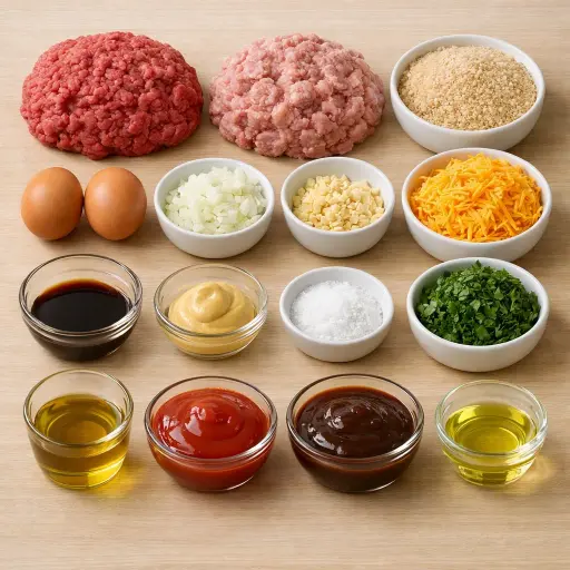 Ingredients for Savory Herb & Cheese Meatloaf