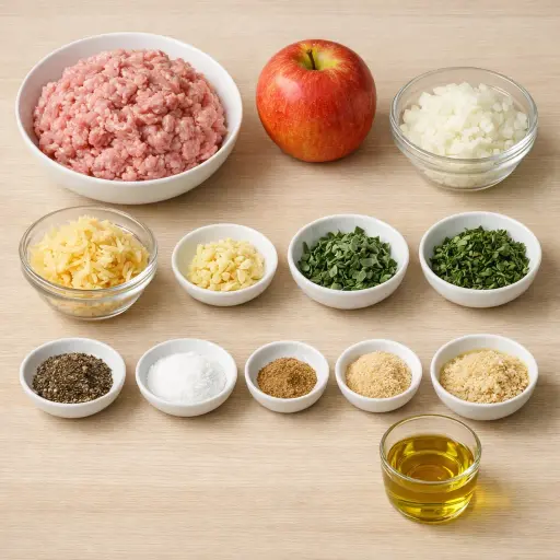 Ingredients for Savory Herb and Apple Sausage