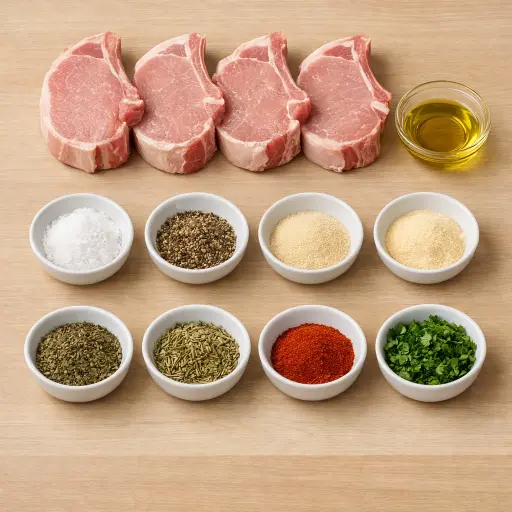 Ingredients for Savory Herb-Baked Pork Chops