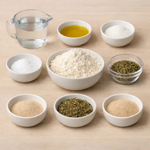 Ingredients for Savory Herb Bread Machine Loaf