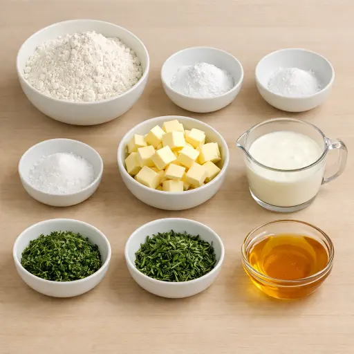 Ingredients for Savory Herb Buttermilk Biscuits