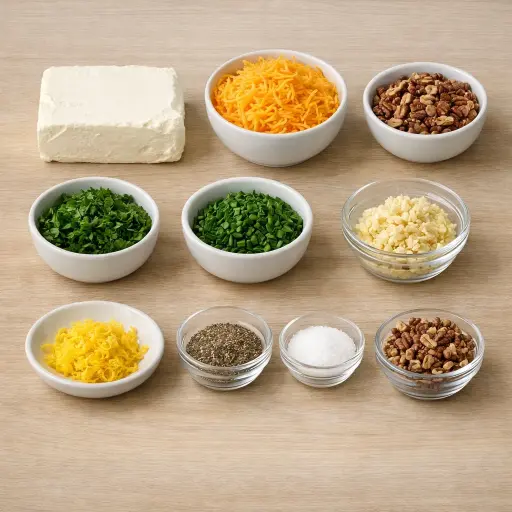 Ingredients for Savory Herb Cheese Ball