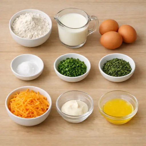 Ingredients for Savory Herb Cheese Popovers