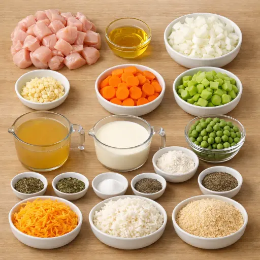 Ingredients for Savory Herb Chicken Casserole