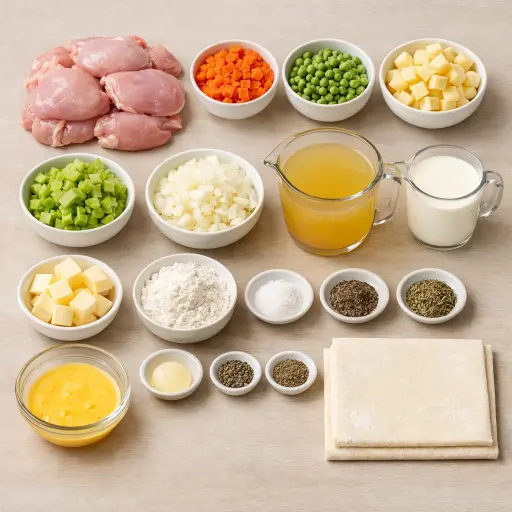 Ingredients for Savory Herb Chicken Pot Pie