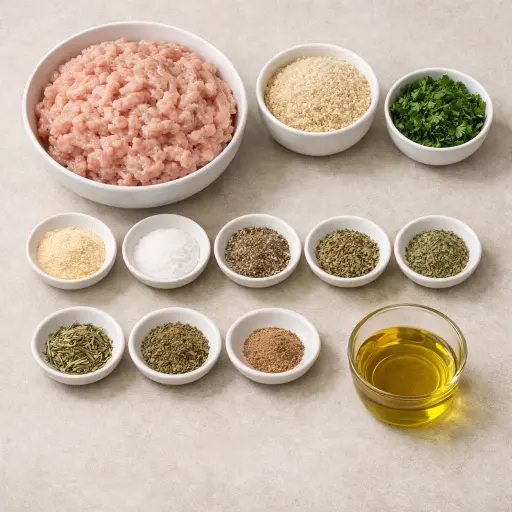 Ingredients for Savory Herb Chicken Sausage