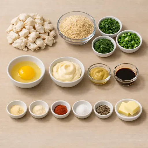 Ingredients for Savory Herb Crab Cakes