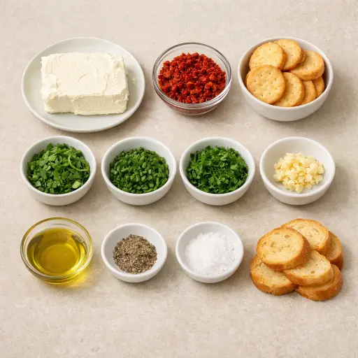 Ingredients for Savory Herb Cream Cheese Delight