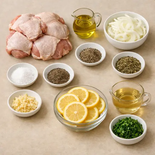 Ingredients for Savory Herb Crockpot Chicken Thighs