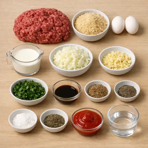 Ingredients for Savory Herb Crockpot Meatloaf