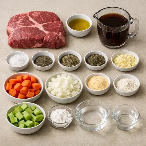 Ingredients for Savory Herb-Crusted Crock Pot Roast
