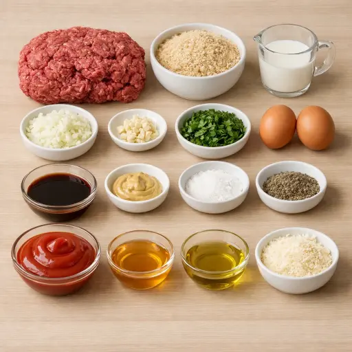 Ingredients for Savory Herb-Crusted Meatloaf