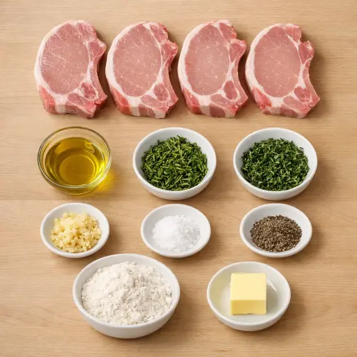 Ingredients for Savory Herb-Crusted Pork Chops