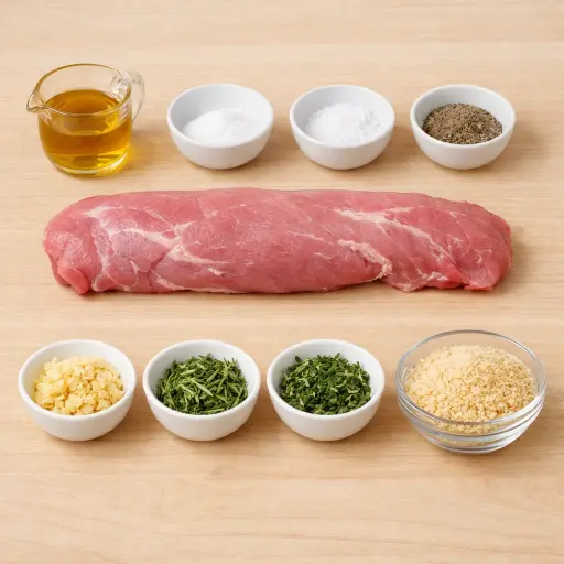 Ingredients for Savory Herb-Crusted Pork Tenderloin
