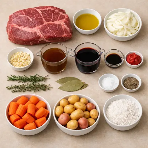 Ingredients for Savory Herb-Crusted Pot Roast