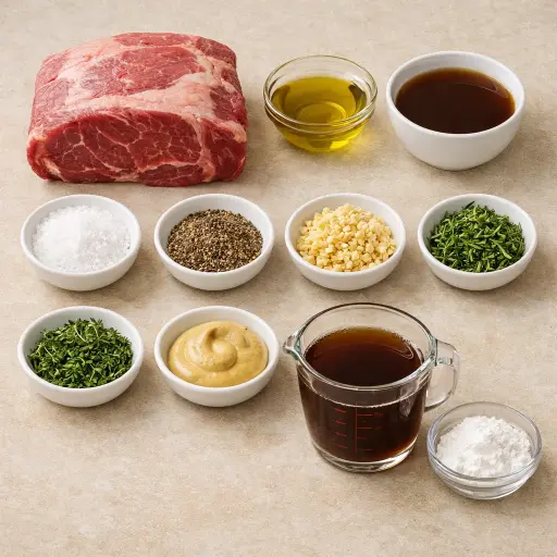 Ingredients for Savory Herb-Crusted Roast Beef