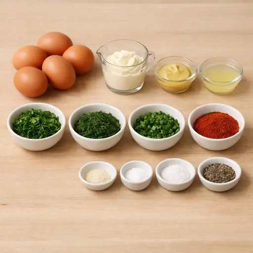Ingredients for Savory Herb Deviled Eggs