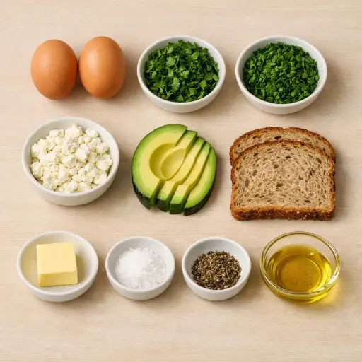 Ingredients for Savory Herb Egg Sandwich